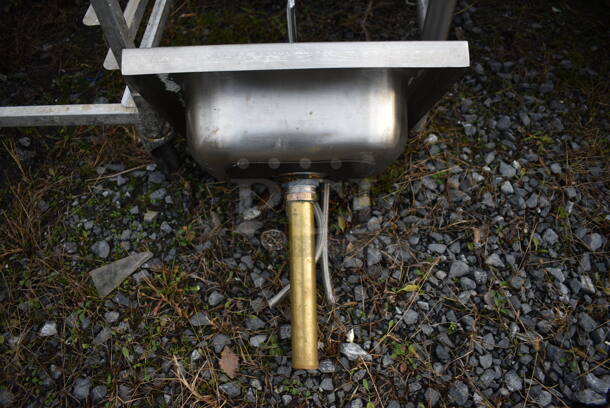 Stainless Steel Commercial Single Bay Wall Mount Sink w/ Faucet and Handles. 16x15x17 - Image 4 of 4