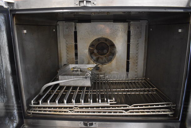 SWEET! Blodgett Model HV-100G ENERGY STAR Stainless Steel Commercial Gas Powered Full Size Convection Hydrovection Oven w/ View Through Doors and Metal Oven Racks on Metal Legs. - Image 5 of 9