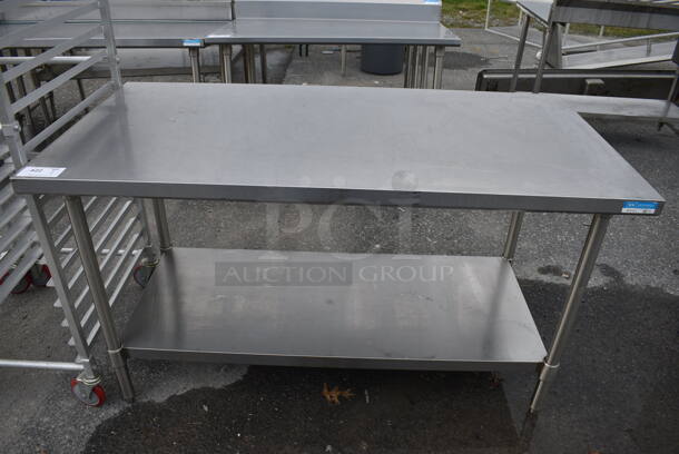 BK Stainless Steel Commercial Table w/ Stainless Steel Undershelf. 60x30x35