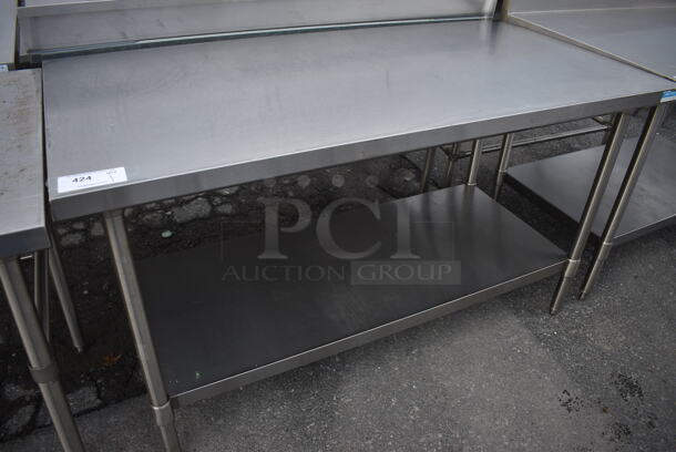 BK Stainless Steel Commercial Table w/ Stainless Steel Undershelf. 60x30x35