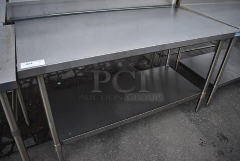 BK Stainless Steel Commercial Table w/ Stainless Steel Undershelf. 60x30x35