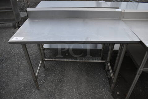 BK Stainless Steel Commercial Table w/ Backsplash. 48x24x40