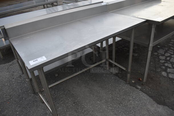 BK Stainless Steel Commercial Table w/ Backsplash. 48x24x40 - Image 2 of 3