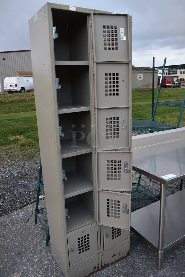 Win-holt Tan Metal 12 Cubby Locker. 24x15x78 - Image 2 of 3