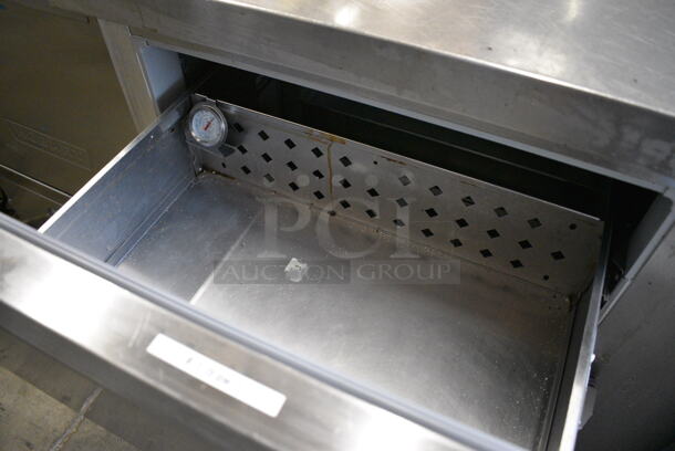 GREAT! Continental Model SW60-BS Stainless Steel Commercial Work Top Cooler w/ 4 Drawers and Backsplash on Commercial Casters. 115 Volts, 1 Phase. 60x30x39. Tested and Working! - Image 4 of 6