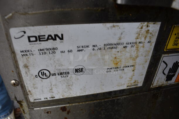 NICE! Dean Model UMF90U80 Stainless Steel Commercial Portable Oil Filtration System on Commercial Casters. 110-120 Volts, 1 Phase. 18x24x24 - Image 5 of 5