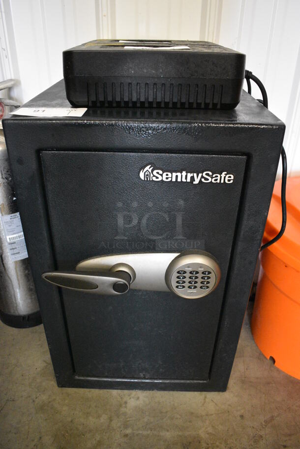 SentrySafe Black Metal Single Compartment Safe. Does Not Have Combination. 15.5x16x24