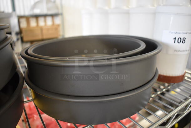3 BRAND NEW! Metal Round Baking Pans. 8.5x8.5x2, 10.5x10.5x2. 3 Times Your Bid! - Image 2 of 2
