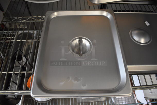 3 BRAND NEW! Metal Half Size Drop In Bin Lids. 3 Times Your Bid!