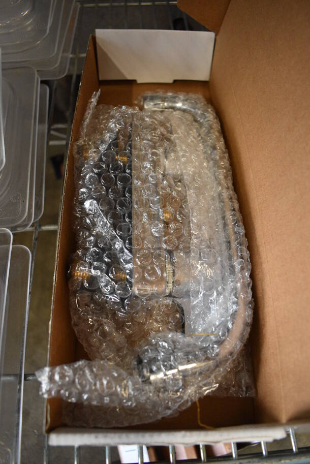 BRAND NEW IN BOX! Stainless Steel Faucet w/ Handles. 6x10x3 - Image 1 of 3
