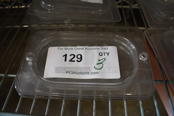 3 Clear Poly 1/9 Size Drop In Bin Lids. 3 Times Your Bid! - Image 1 of 2