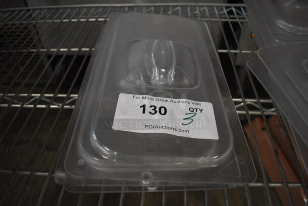3 Clear Poly 1/3 Size Drop In Bin Lids. 3 Times Your Bid! - Image 1 of 2
