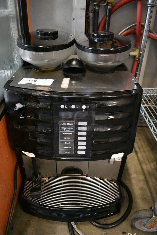 FANTASTIC! Schaerer Model SCA1 Coffee Art Plus Automatic Coffee Espresso Machine w/ 2 Hopper Bean Grinders and Steam Wand. 240 Volts, 1 Phase. 17x18x26