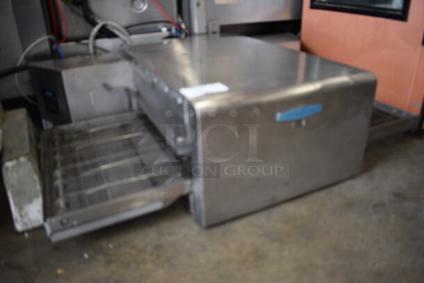 WOW! 2010 Turbochef Model HhC2020 Stainless Steel Commercial Countertop Electric Powered Conveyor Rapid Cook Ventless Pizza Oven. 208/240 Volts, 3 Phase. 49x33x13 - Image 2 of 8