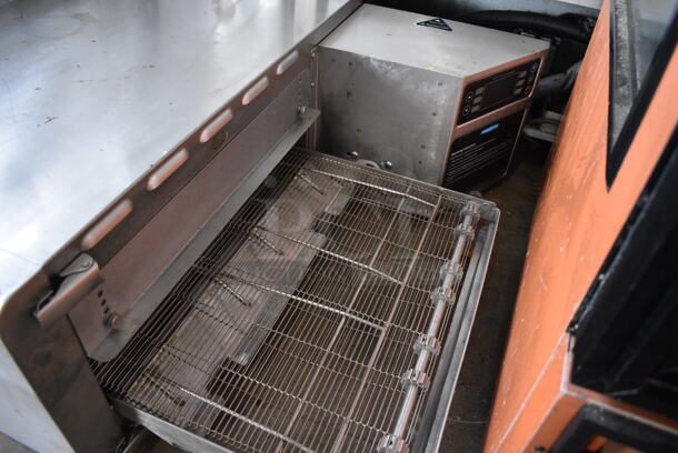 WOW! 2010 Turbochef Model HhC2020 Stainless Steel Commercial Countertop Electric Powered Conveyor Rapid Cook Ventless Pizza Oven. 208/240 Volts, 3 Phase. 49x33x13 - Image 4 of 8