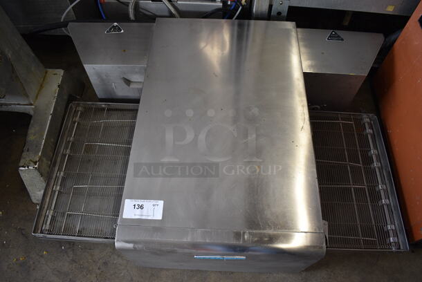 WOW! 2010 Turbochef Model HhC2020 Stainless Steel Commercial Countertop Electric Powered Conveyor Rapid Cook Ventless Pizza Oven. 208/240 Volts, 3 Phase. 49x33x13 - Image 6 of 8