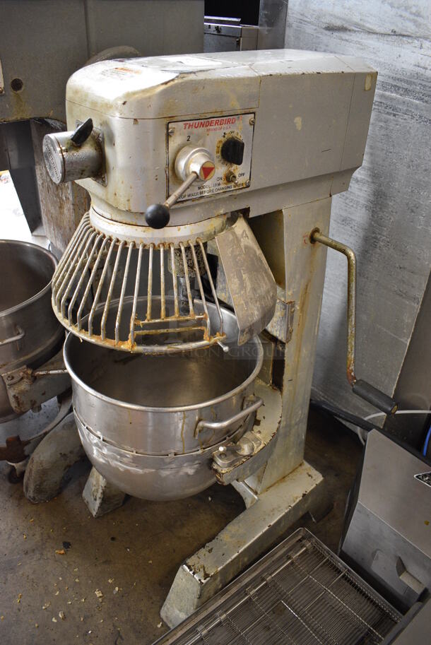 GREAT! Thunderbird Model ARM-30 Metal Commercial Floor Style 30 Quart Planetary Mixer w/ Stainless Steel Mixing Bowl and Bowl Guard. 21x27x46. Tested and Does Not Power On - Image 2 of 9