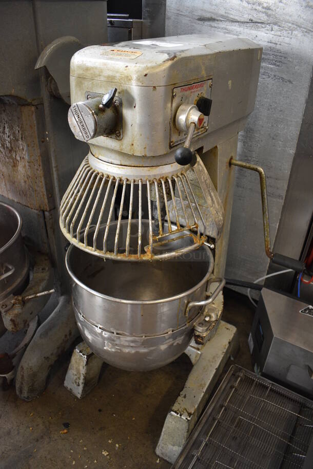 GREAT! Thunderbird Model ARM-30 Metal Commercial Floor Style 30 Quart Planetary Mixer w/ Stainless Steel Mixing Bowl and Bowl Guard. 21x27x46. Tested and Does Not Power On - Image 3 of 9