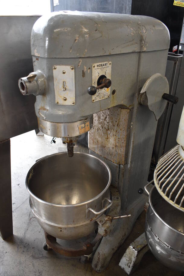 FANTASTIC! Hobart Model H-600 Metal Commercial Floor Style 60 Quart Planetary Mixer w/ Stainless Steel Mixing Bowl and Bowl Dolly. 208 Volts, 3 Phase. 27x38x57 - Image 2 of 8