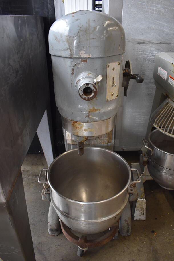 FANTASTIC! Hobart Model H-600 Metal Commercial Floor Style 60 Quart Planetary Mixer w/ Stainless Steel Mixing Bowl and Bowl Dolly. 208 Volts, 3 Phase. 27x38x57 - Image 6 of 8