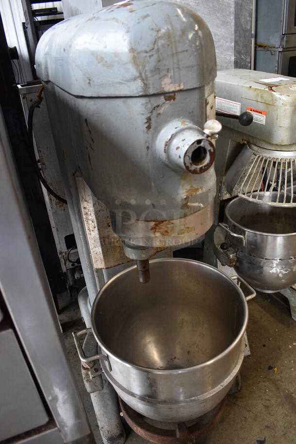 FANTASTIC! Hobart Model H-600 Metal Commercial Floor Style 60 Quart Planetary Mixer w/ Stainless Steel Mixing Bowl and Bowl Dolly. 208 Volts, 3 Phase. 27x38x57 - Image 8 of 8