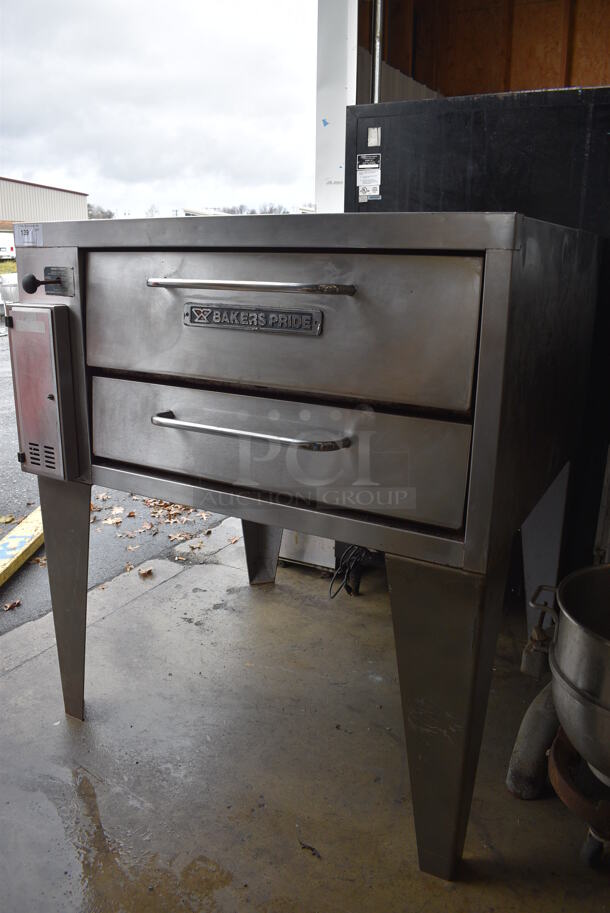 BEAUTIFUL! Baker's Pride Model 251 Stainless Steel Commercial Propane Gas Powered Floor Style Single Deck Pizza Oven w/ Cooking Stones on Metal Legs. 60,000 BTU. 46x45x55 - Image 2 of 8