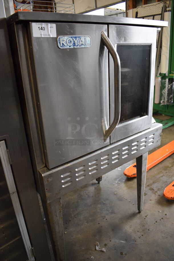 FANTASTIC! Royal Stainless Steel Commercial Floor Style Gas Powered Full Size Convection Oven w/ Solid Door, View Through Door and Metal Oven Racks on Metal Legs. 38x41x62 - Image 6 of 7