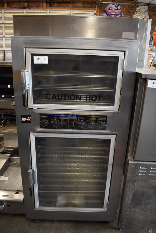 WOW! Nu Vu Model SUB-123 Stainless Steel Commercial Floor Style Electric Powered Oven Proofer on Commercial Casters. 208 Volts, 3 Phase. 36x28x77