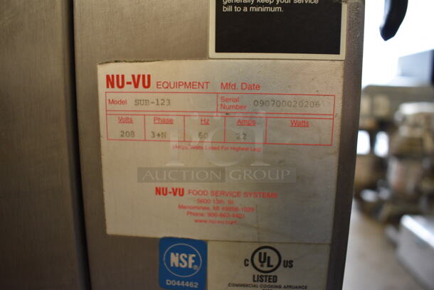 WOW! Nu Vu Model SUB-123 Stainless Steel Commercial Floor Style Electric Powered Oven Proofer on Commercial Casters. 208 Volts, 3 Phase. 36x28x77 - Image 7 of 7