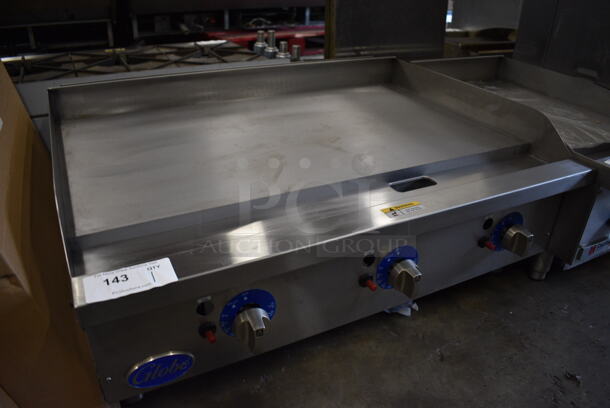 BRAND NEW SCRATCH AND DENT! Globe Stainless Steel Commercial Countertop Gas Powered Flat Top Griddle w/ Thermostatic Controls. 36x29x15.5 - Image 2 of 6