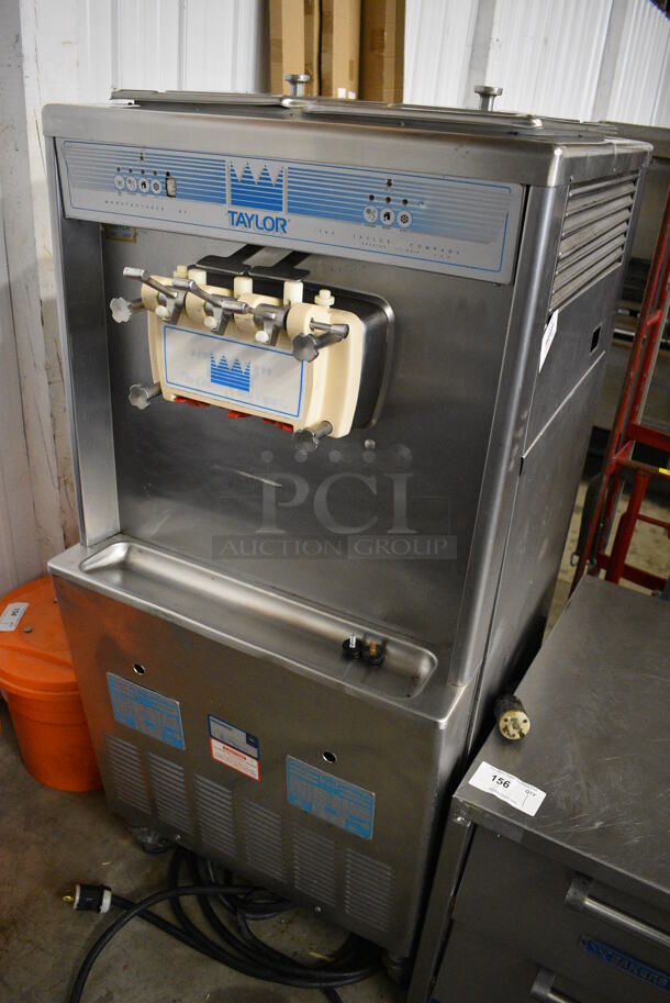 FANTASTIC! Taylor Model 754-27 Stainless Steel Commercial Floor Style Air Cooled 2 Flavor w/ Twist Soft Serve Ice Cream Machine on Commercial Casters. 208-230 Volts, 1 Phase. 26x33x60 - Image 2 of 9