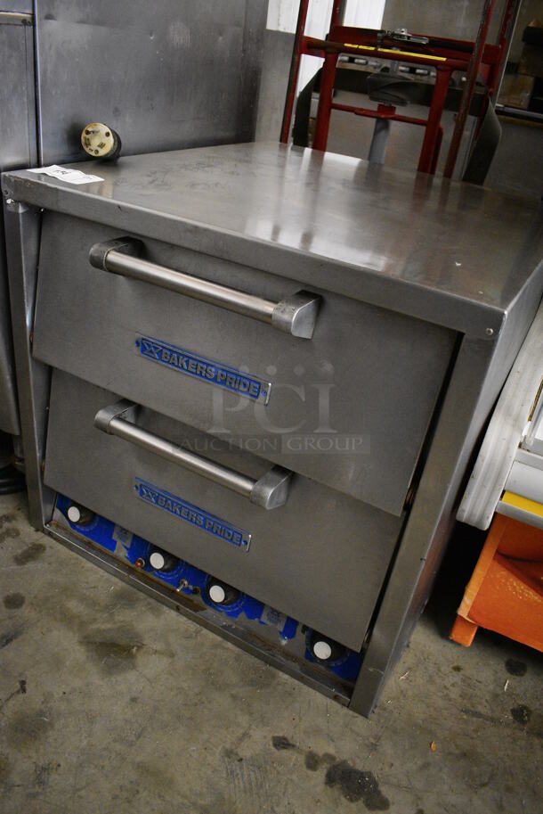 WOW! Baker's Pride Model DP2 Stainless Steel Commercial Countertop Electric Powered Double Deck Pizza Oven w/ Cooking Stones. 208 Volts. 26x29x24 - Image 2 of 9