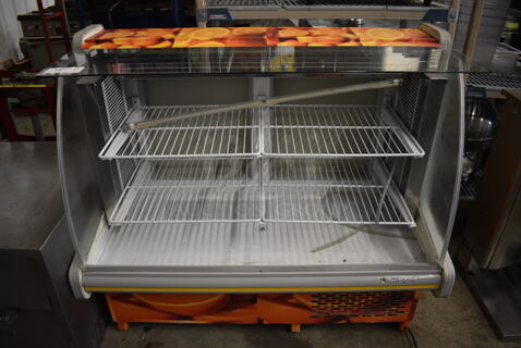 NICE! Gelopar Metal Commercial Floor Style Open Grab N Go Merchandiser Display Case w/ Poly Coated Racks. 49x25x44. Tested and Working!