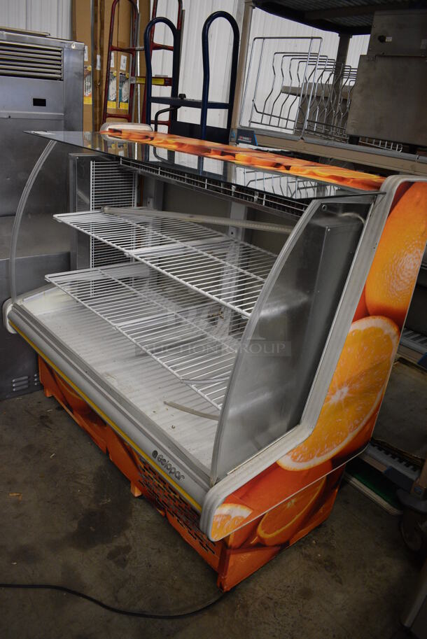 NICE! Gelopar Metal Commercial Floor Style Open Grab N Go Merchandiser Display Case w/ Poly Coated Racks. 49x25x44. Tested and Working! - Image 2 of 7