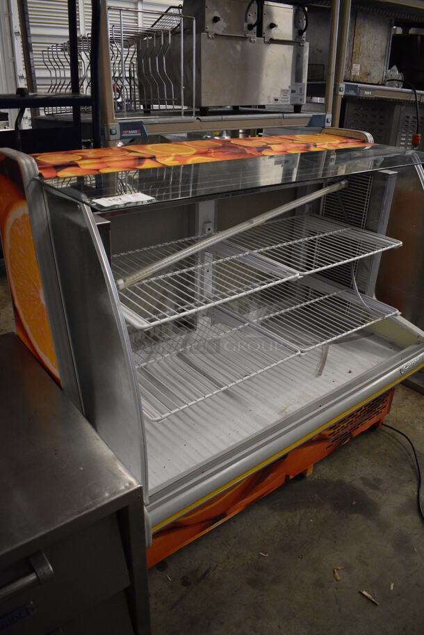 NICE! Gelopar Metal Commercial Floor Style Open Grab N Go Merchandiser Display Case w/ Poly Coated Racks. 49x25x44. Tested and Working! - Image 4 of 7
