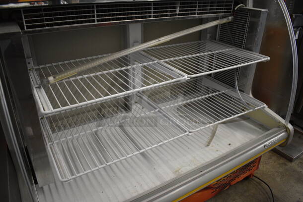 NICE! Gelopar Metal Commercial Floor Style Open Grab N Go Merchandiser Display Case w/ Poly Coated Racks. 49x25x44. Tested and Working! - Image 5 of 7