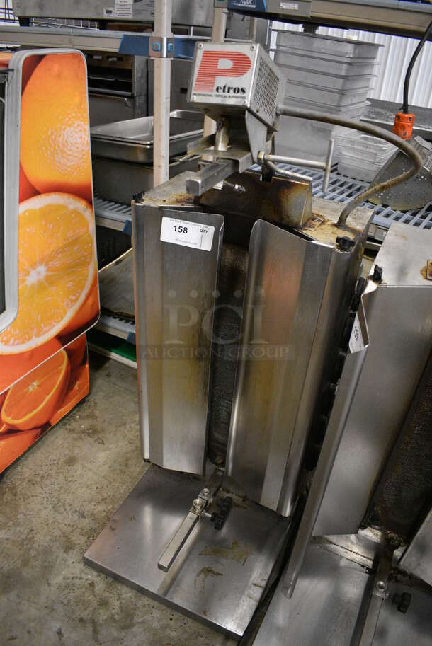 GREAT! Petros Stainless Steel Commercial Countertop Natural Gas Powered Vertical Rotisserie Gyro Machine. 17.5x19x47 - Image 2 of 5