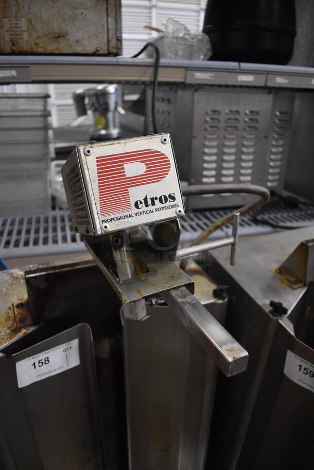 GREAT! Petros Stainless Steel Commercial Countertop Natural Gas Powered Vertical Rotisserie Gyro Machine. 17.5x19x47 - Image 3 of 5