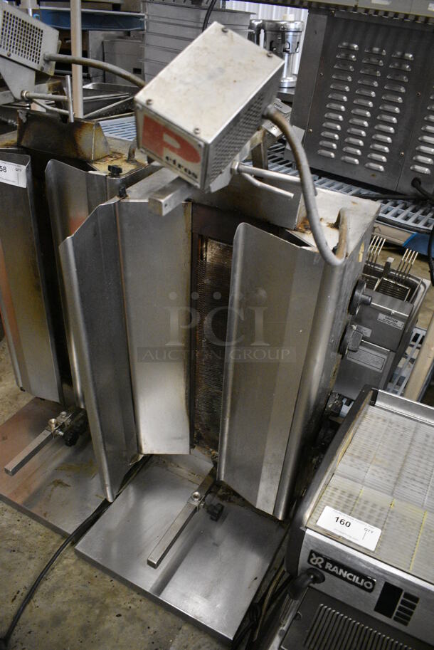 GREAT! Petros Stainless Steel Commercial Countertop Natural Gas Powered Vertical Rotisserie Gyro Machine. 17.5x19x47 - Image 4 of 6