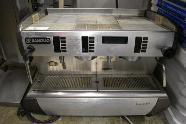 AWESOME! Rancilio Closse 10 Stainless Steel Commercial Countertop 2 Group Espresso Machine w/ 2 Steam Wands. 31x21x22 - Image 1 of 10