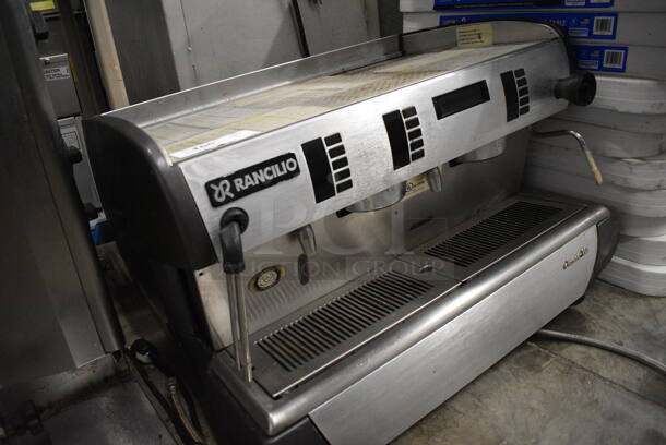 AWESOME! Rancilio Closse 10 Stainless Steel Commercial Countertop 2 Group Espresso Machine w/ 2 Steam Wands. 31x21x22 - Image 2 of 10