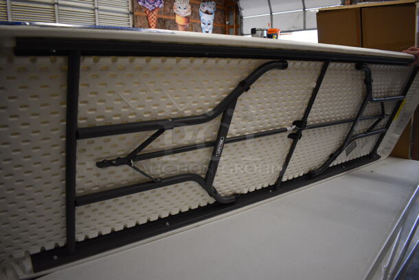 5 Lifetime White Poly and Metal 8' Commercial Folding Table. 96x29.5x30. 5 Times Your Bid! - Image 5 of 5