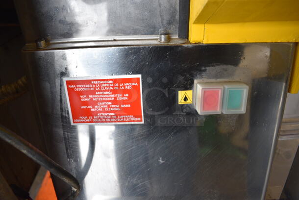 SWEET! Zumex Stainless Steel Commercial Floor Style Citrus Juicer on Commercial Casters. 115 Volts, 1 Phase. 26.5x24x72. Tested and Refrigeration Works But Parts Do Not Move - Image 6 of 10