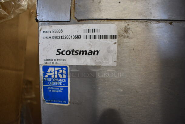 Scotsman Model B530S Stainless Steel Commercial 420 Pound Capacity Ice Bin w/ Poly Flap Lid. 30.5x34x50 - Image 6 of 6