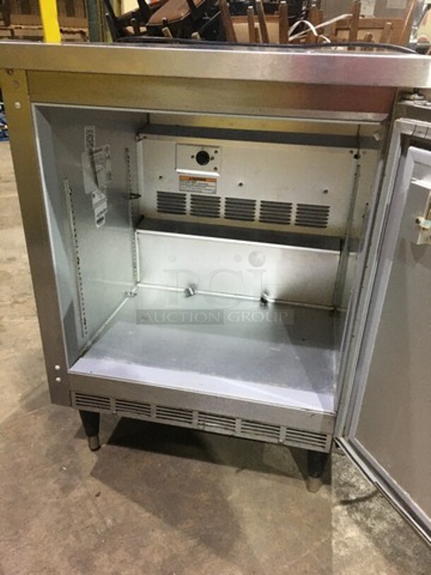 Beverage Air One Door Refrigerated Lowboy Cooler Worktop! Model WTR27A! 115V 1 Phase! On Casters!  - Image 5 of 8