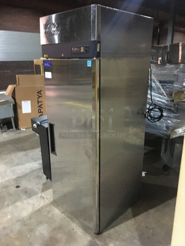 Turbo Air All Stainless Steel One Door Reach In Freezer! Model M3F24-1N! 115V 1 Phase! On Commercial Casters!  - Image 3 of 11