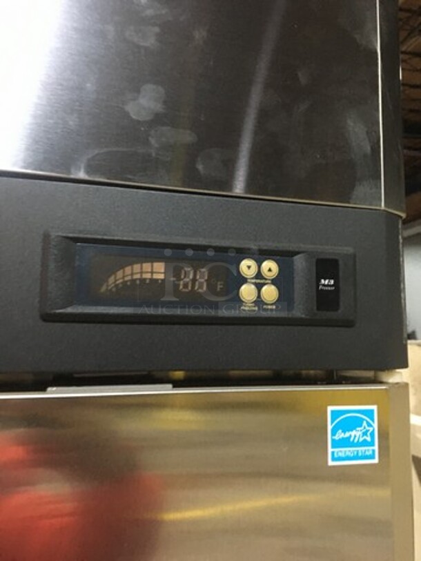 Turbo Air All Stainless Steel One Door Reach In Freezer! Model M3F24-1N! 115V 1 Phase! On Commercial Casters!  - Image 10 of 11