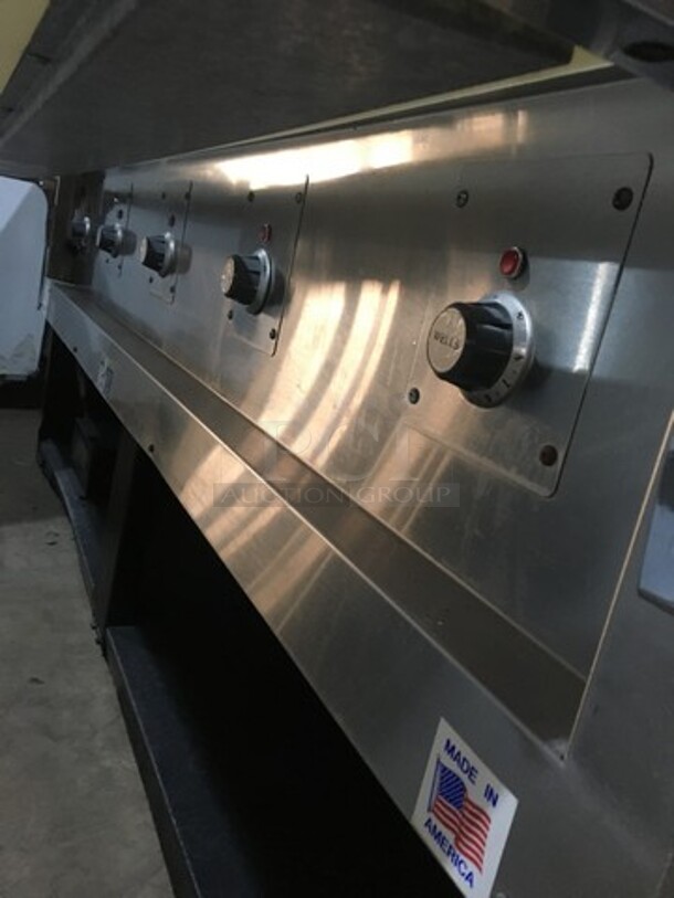 Nice! Federal Electric Powered 5 Well Hot Food Display Case Merchandiser! Each Well Controlled Individually! Full Enclosed With Back Access Doors! With Serving Board! Model 6DH Serial 855912! 110/220V 1 Phase!  - Image 9 of 12