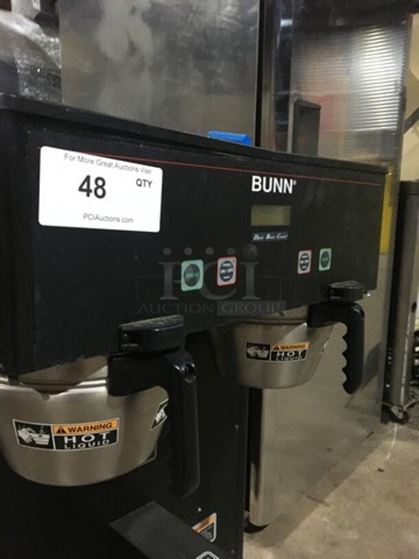 Bunn Dual Section Commercial Coffee Brewing Machine! Digital Control! With Hot Water Line! Model Dual TF DBC Serial 129049! 120/208/240V 1 Phase!  - Image 6 of 10