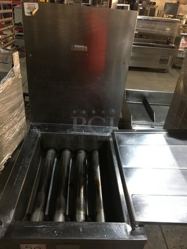 Amazing! Belshaw Natural Gas Powered Commercial Donut Deep Fat Fryer! Model 718TCG! All Stainless Steel! On Legs!  - Image 5 of 11